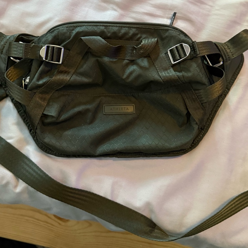 Athleta Black Belt Bag with Adjustable Strap